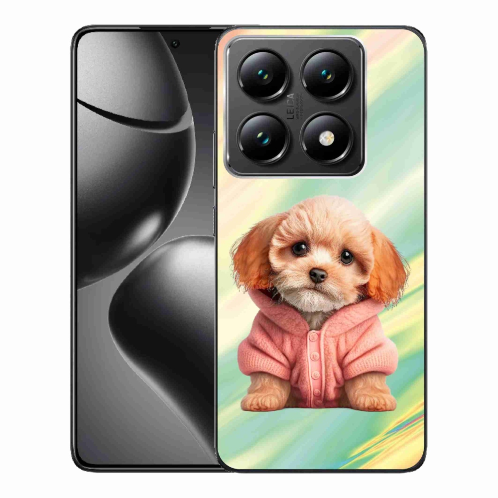 Gelový kryt mmCase na Xiaomi 14T Pro - štěně ve svetru