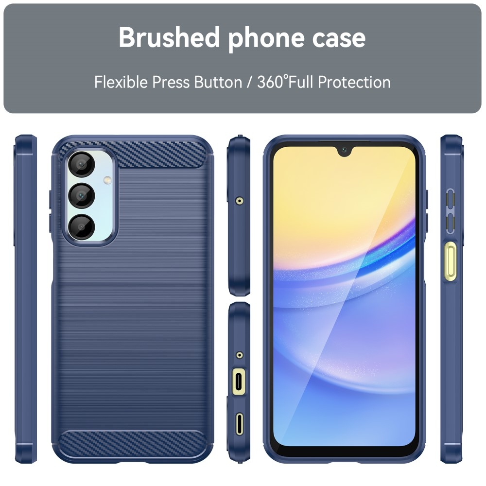 Carbon odolný gelový obal na Samsung Galaxy A16 4G/5G - modrý