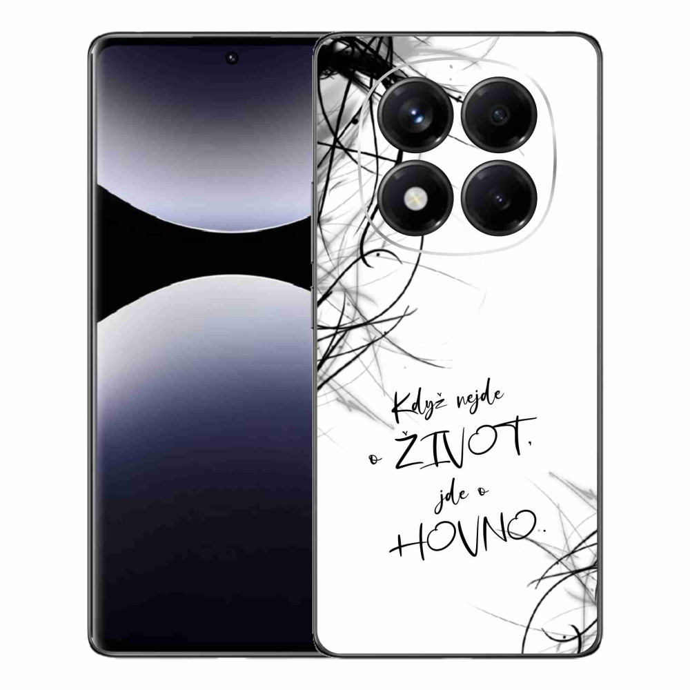 Gelový kryt mmCase na Xiaomi Redmi Note 14 Pro - vtipný text 16 bílé pozadí