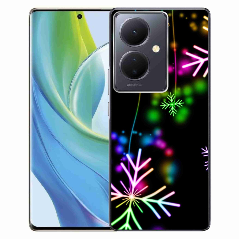 Gelový kryt mmCase na Vivo V29 Lite 5G - barevné vločky