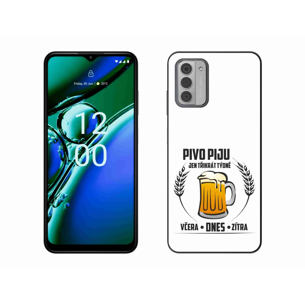 Gelový kryt mmCase na Nokia G42 - pivní motiv bílé pozadí