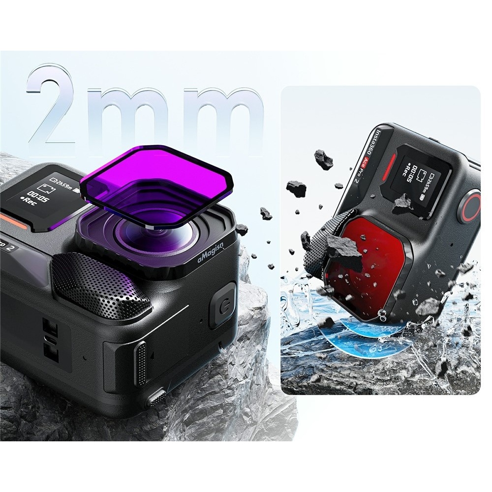 AMAGISN světle červený potápěčský filtr pro Insta360 Ace Pro 2