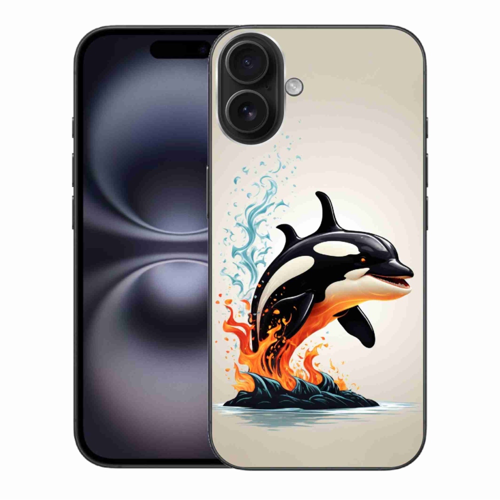 Gelový kryt mmCase na iPhone 16 Plus - kosatka