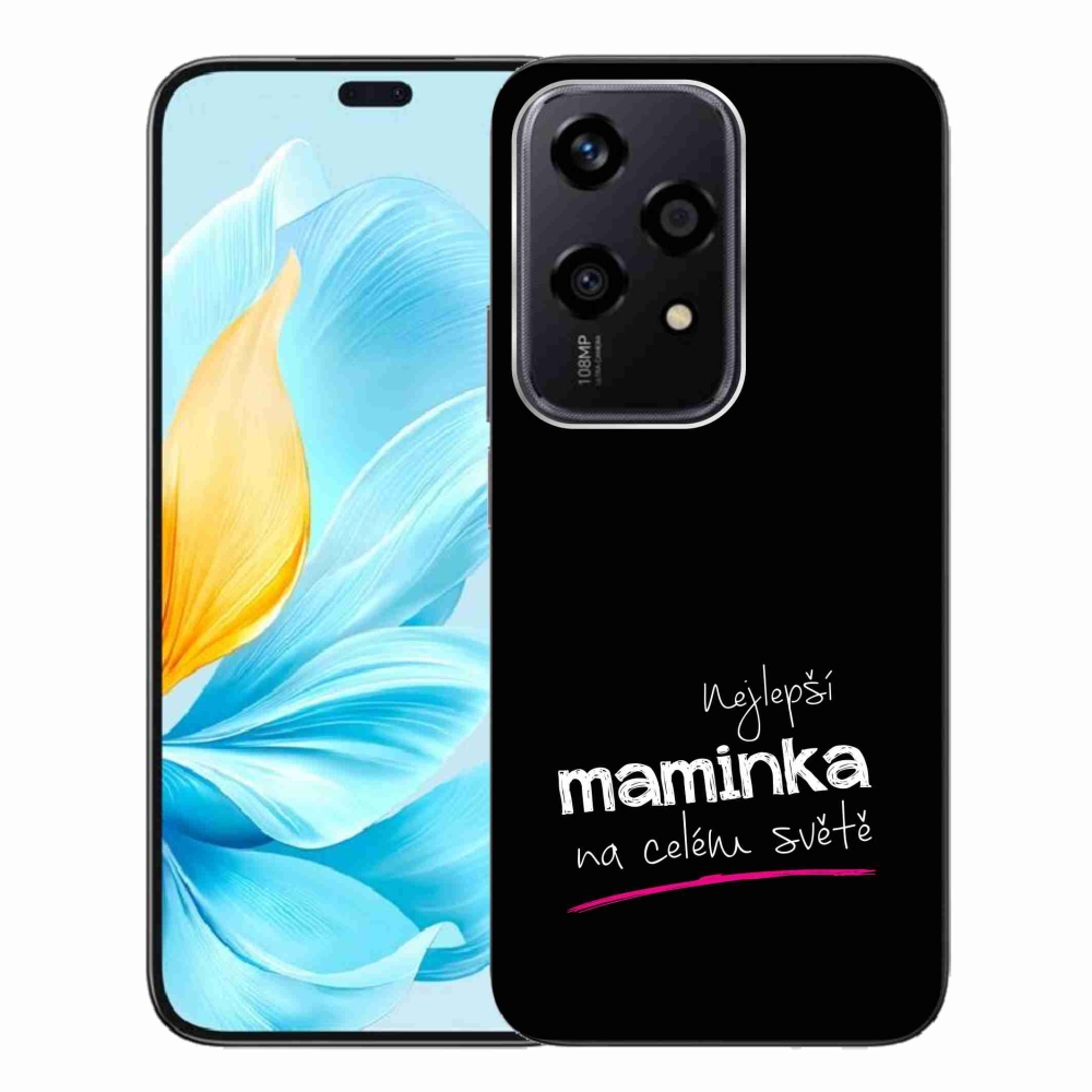 Gelový kryt mmCase na Honor 200 Lite 5G - nejlepší maminka 4 černé pozadí