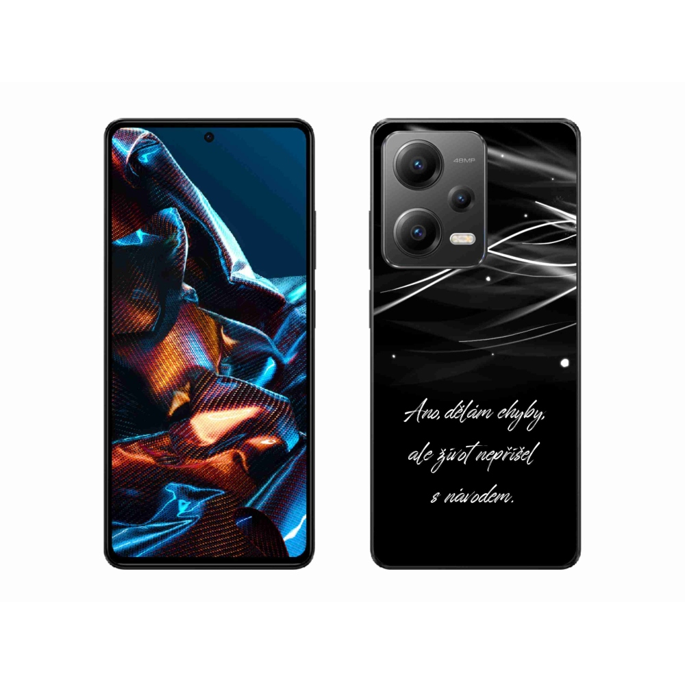 Gelový kryt mmCase na Xiaomi Redmi Note 12 Pro 5G - citát černé pozadí