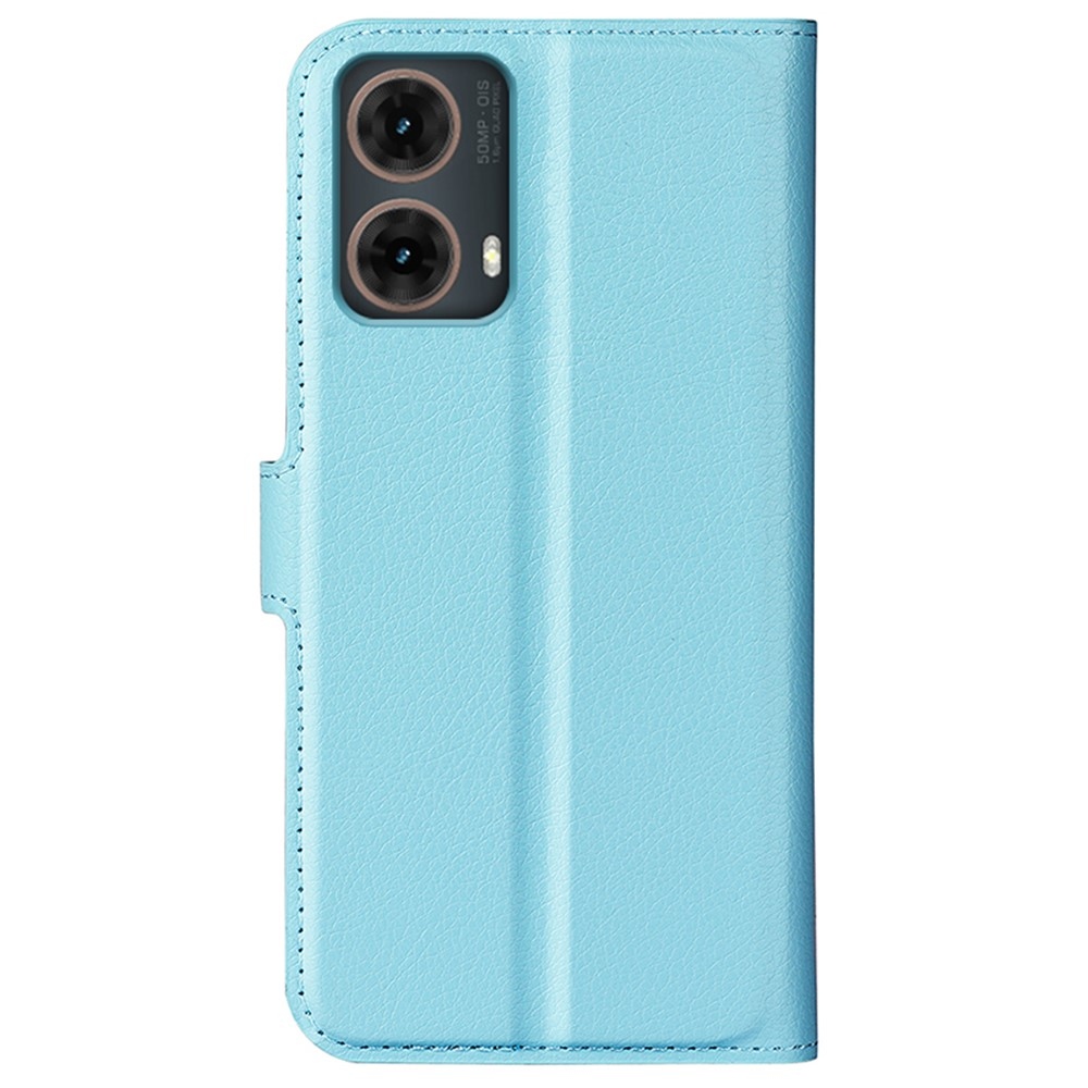 Litchi knížkové pouzdro na Motorola Moto G85 5G - modré
