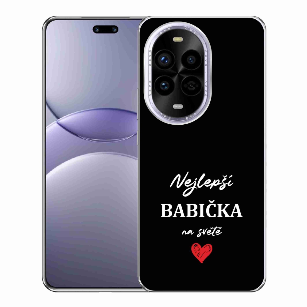 Gelový kryt mmCase na Huawei Nova 13 Pro 5G - nejlepší babička 1 černé pozadí