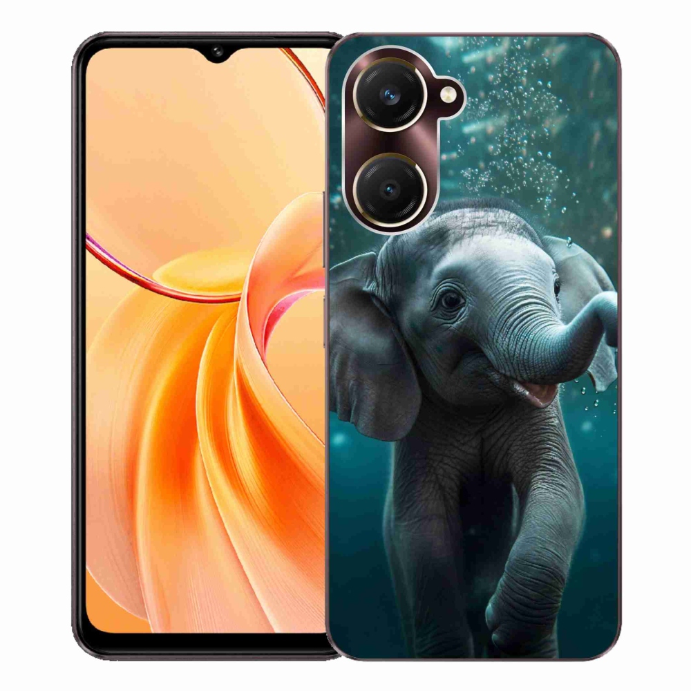 Gelový kryt mmCase na Vivo Y28s 5G - slůně pod vodou