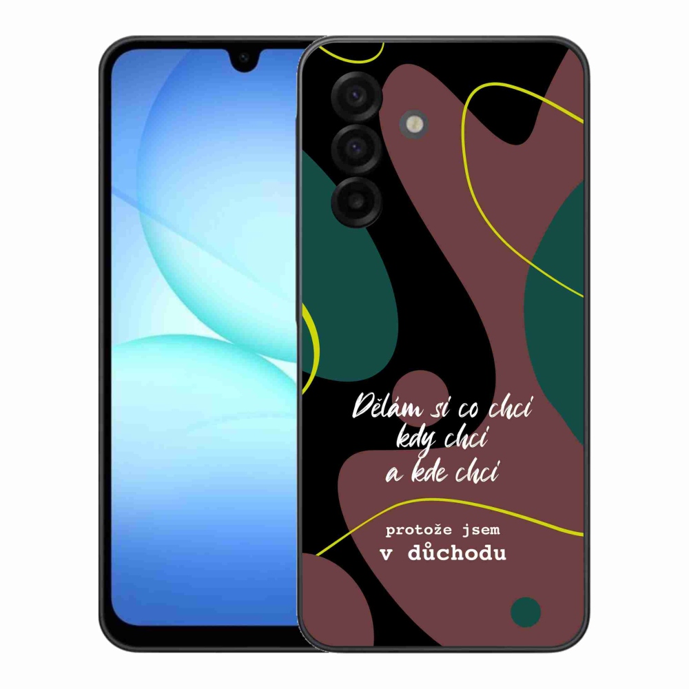 Gelový kryt mmCase na Samsung Galaxy A17 4G/5G - vtipný text 10 černé pozadí