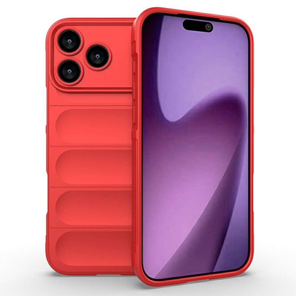 Rugg odolný gelový obal na iPhone 17 Pro Max - červený