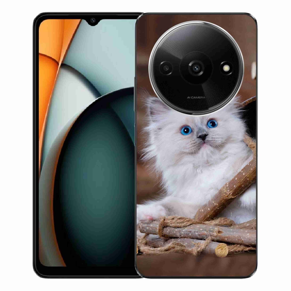 Gelový kryt mmCase na Xiaomi Redmi A3 - bílé kotě