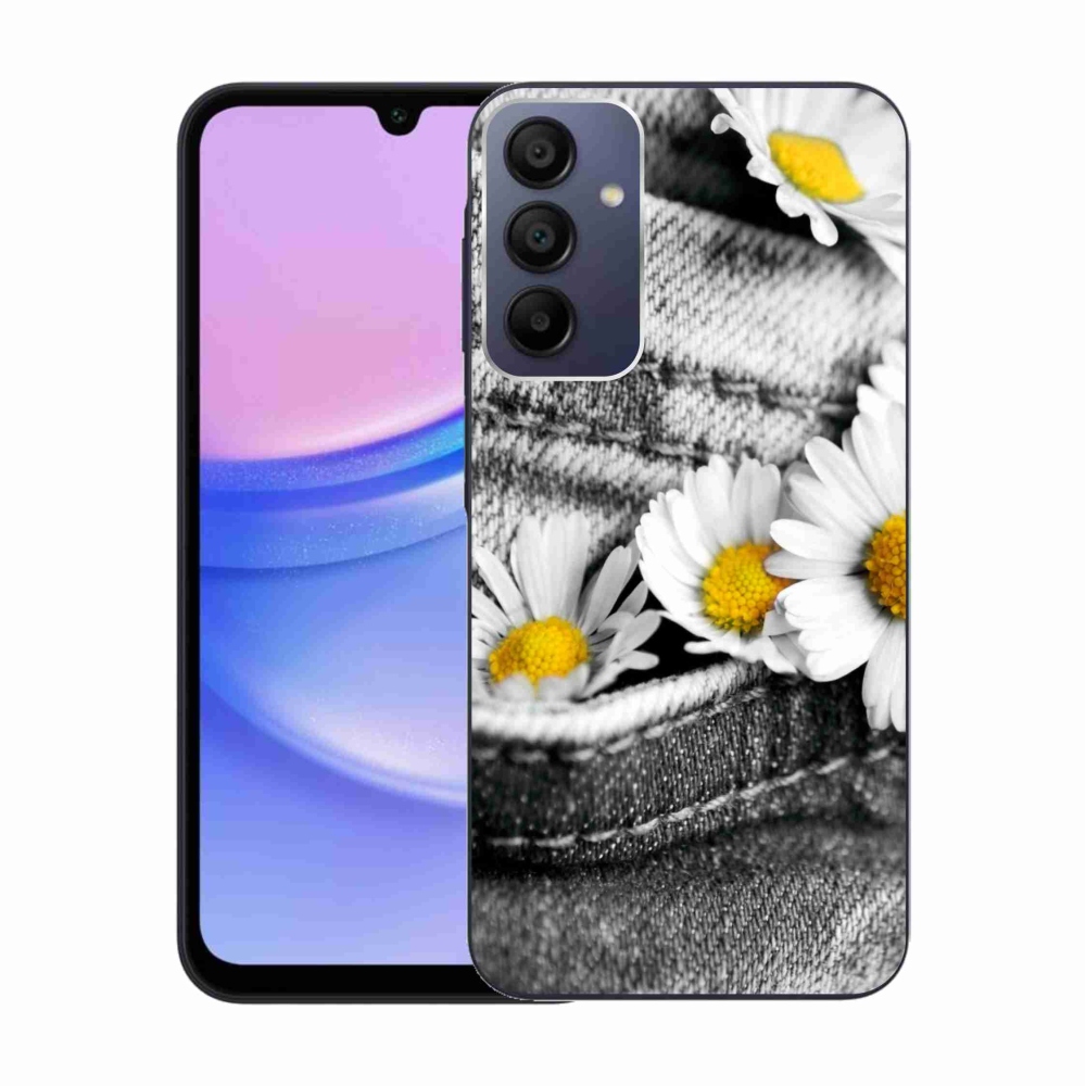 Gelový obal mmCase na Samsung Galaxy A15 4G/5G - kopretiny