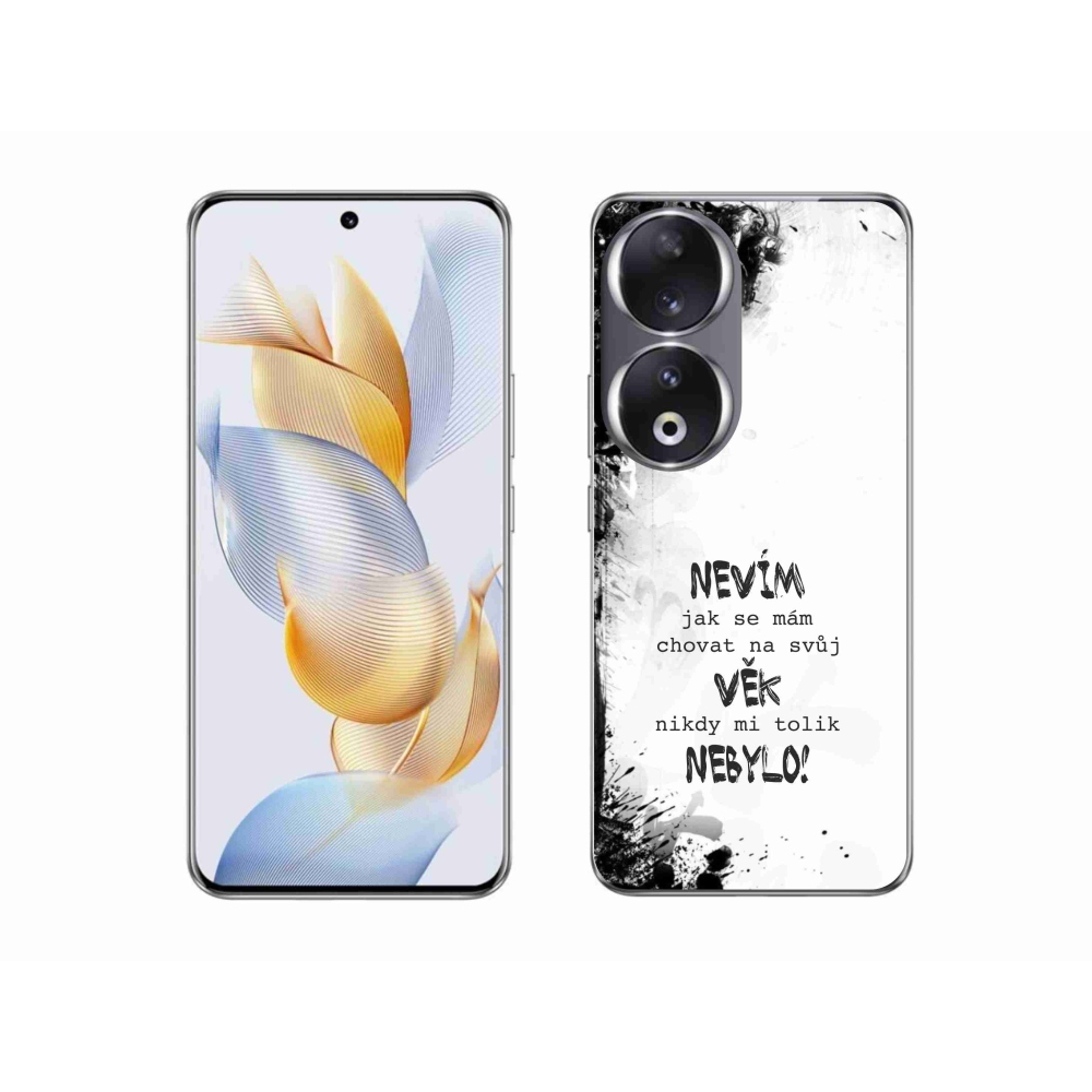 Gelový kryt mmCase na Honor 90 - vtipný text 14 bílé pozadí
