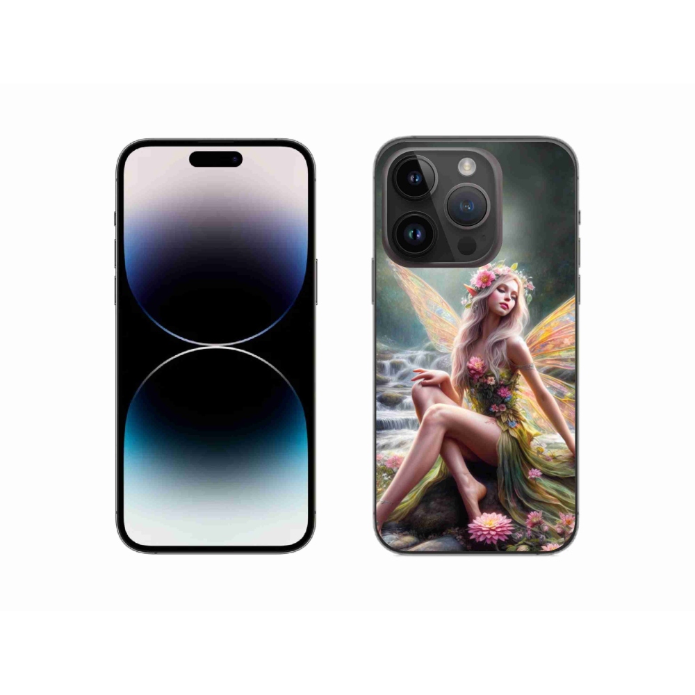 Gelový kryt mmCase na iPhone 14 Pro - motýlí žena 1
