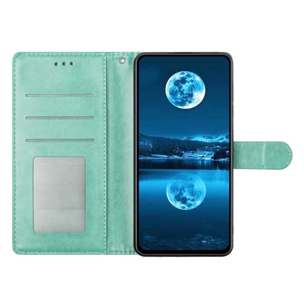 Clots knížkové pouzdro na Samsung Galaxy S25 - modrozelené