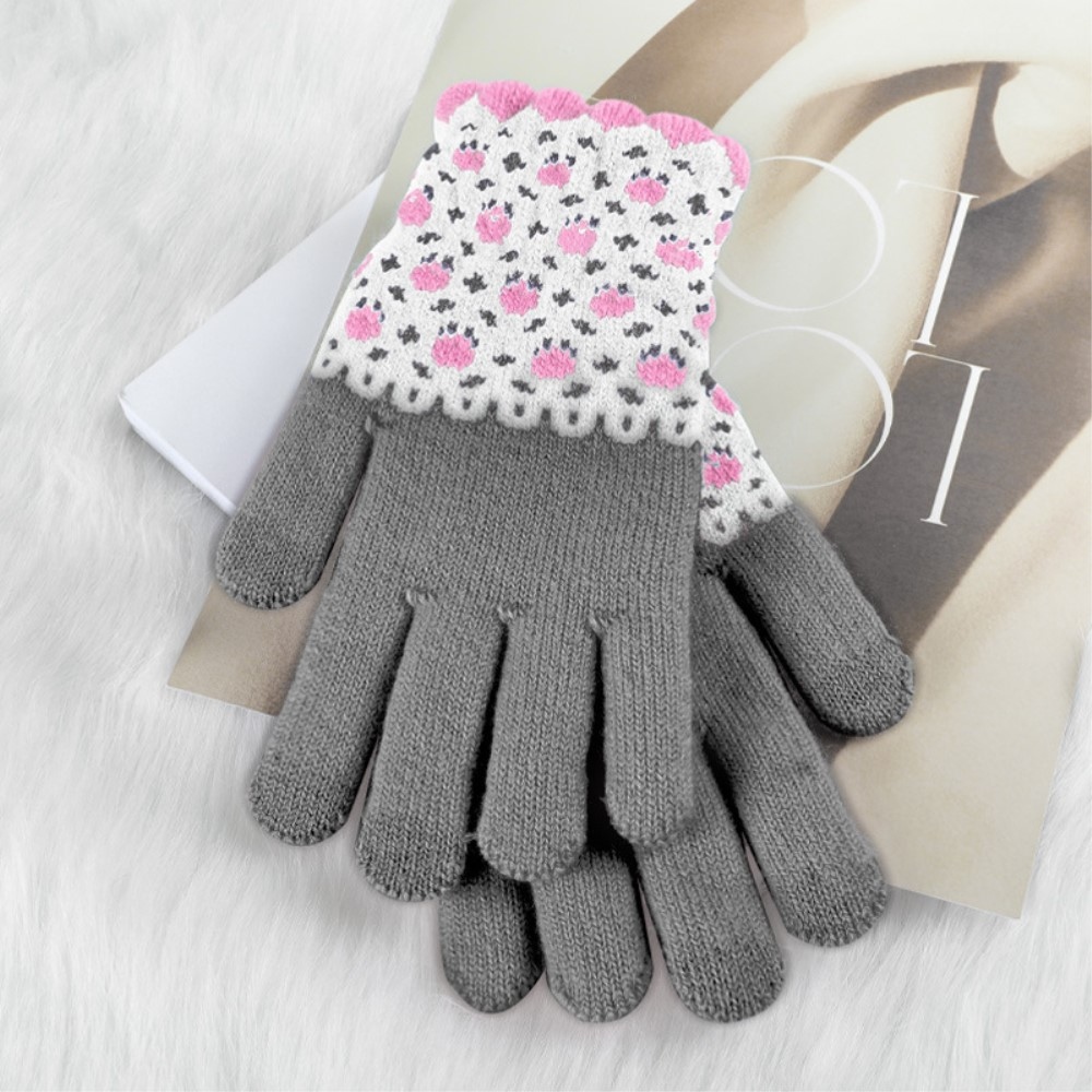 DZ122 dámské dotykové zimní rukavice - šedé