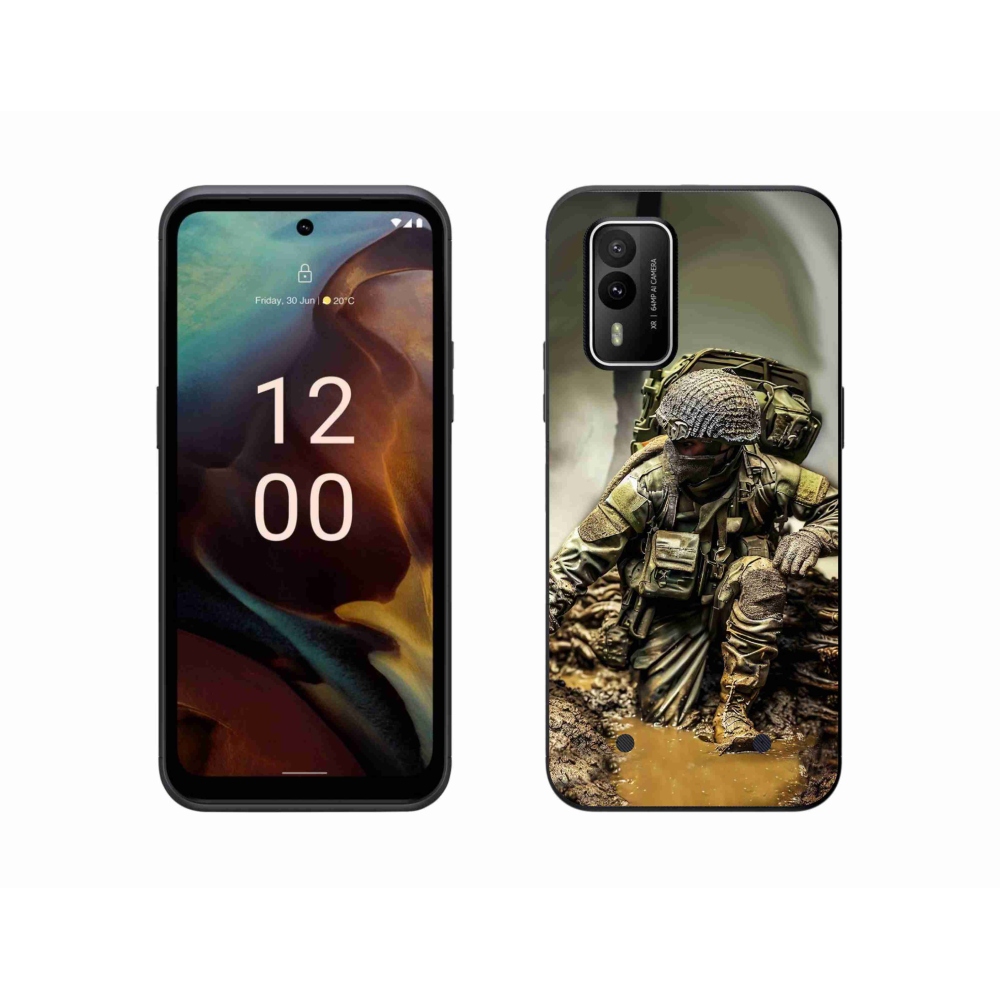 Gelový kryt mmCase na Nokia XR21 - voják