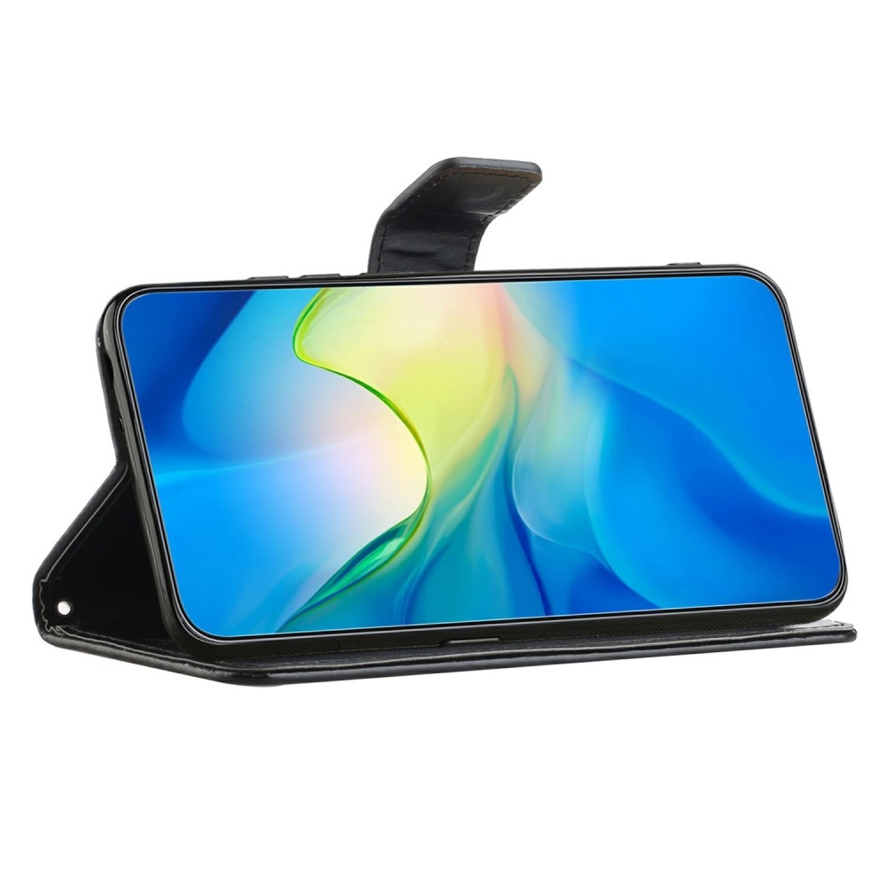 Flower knížkové pouzdro na Samsung Galaxy A26 5G - černé