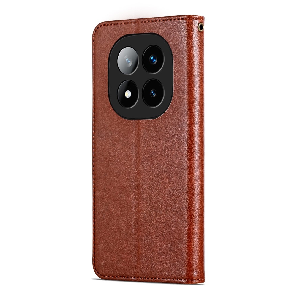 AZNS knížkové pouzdro na Xiaomi Redmi Note 14 Pro 5G/Poco X7 5G - hnědé