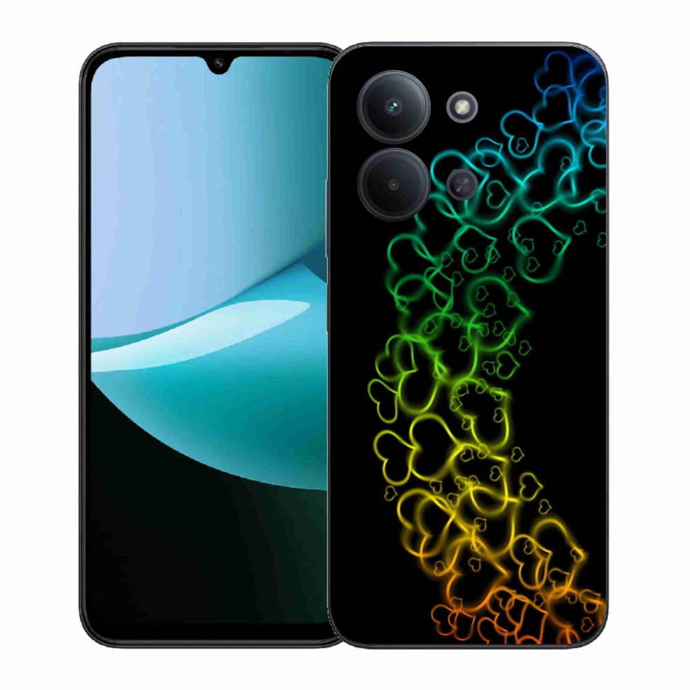 Gelový kryt mmCase na Xiaomi Redmi 15C 4G (171mm)/Poco C85 4G (171mm) - barevná srdíčka