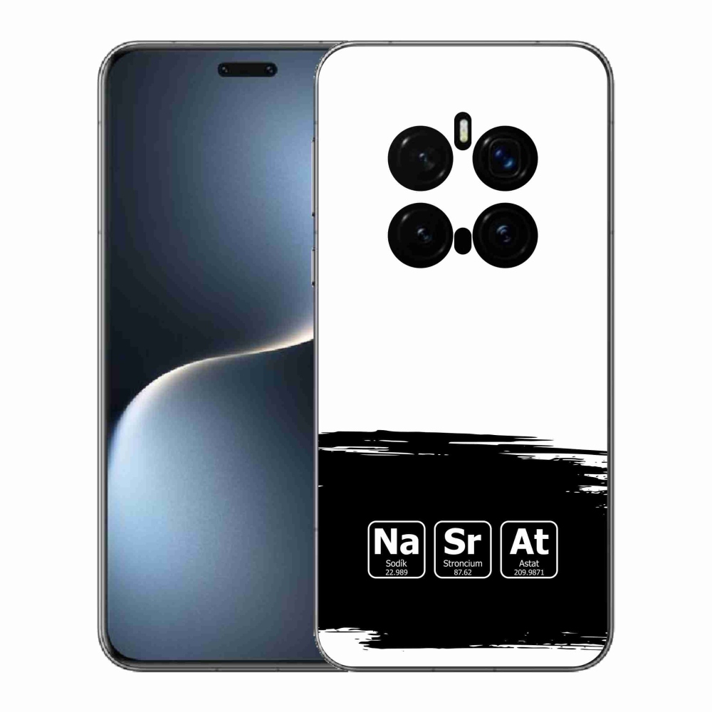 Gelový kryt mmCase na Honor Magic 7 Pro 5G - chemické prvky černobílé pozadí