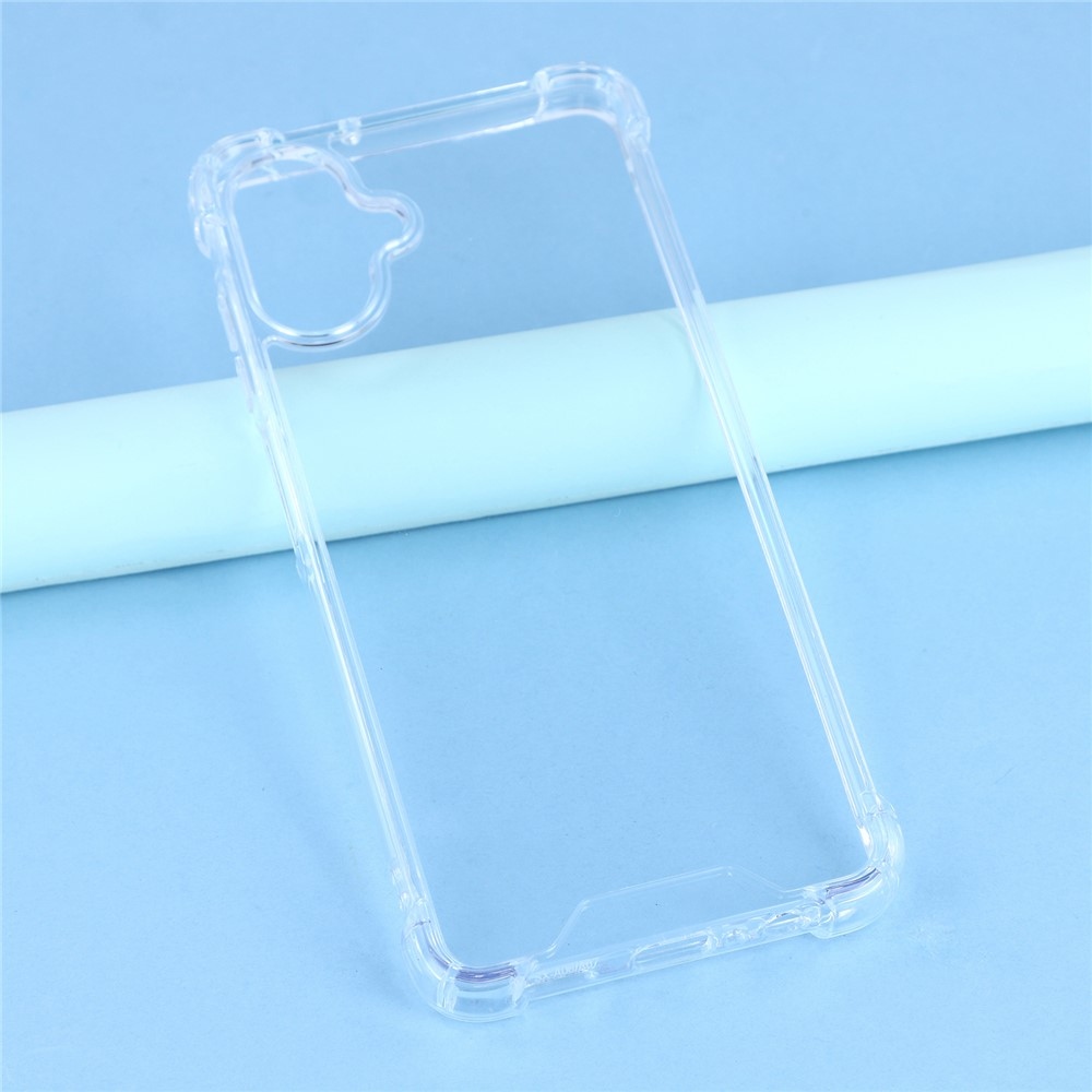 Průhledný gelový obal s pevnými zády a s vyztuženými rohy na Samsung Galaxy A07 4G