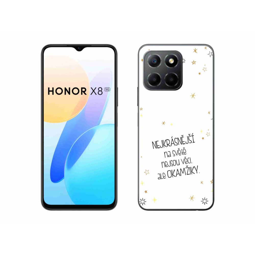 Gelový kryt mmCase na Honor X8 5G/Honor 70 Lite 5G - citát 4 bílé pozadí