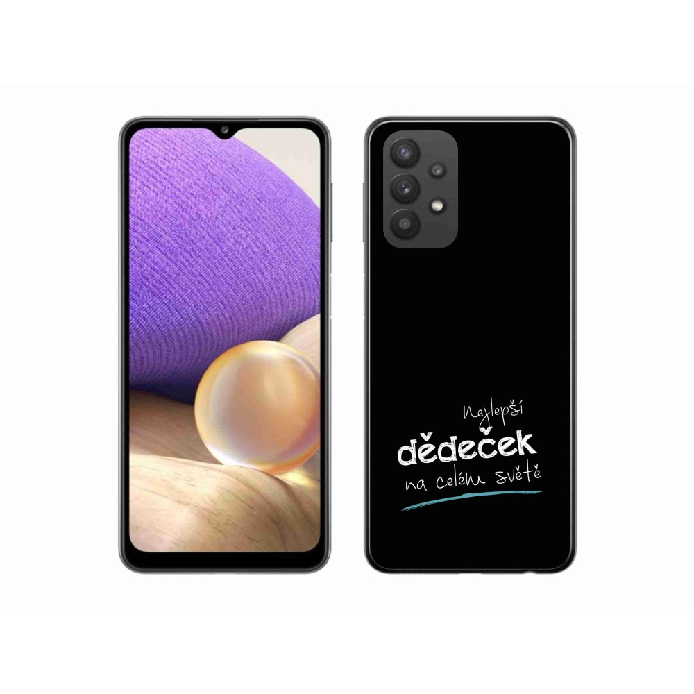 Gelový kryt mmCase na Samsung Galaxy A32 5G - nejlepší dědeček 3 černé pozadí