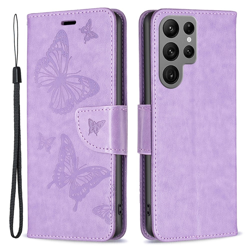 Butterfly knížkové pouzdro na Samsung Galaxy S24 Ultra - fialové