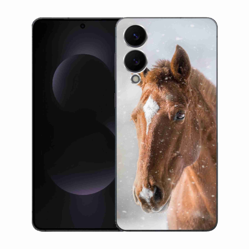 Gelový kryt mmCase na Samsung Galaxy S25 Edge - hnědý kůň 2