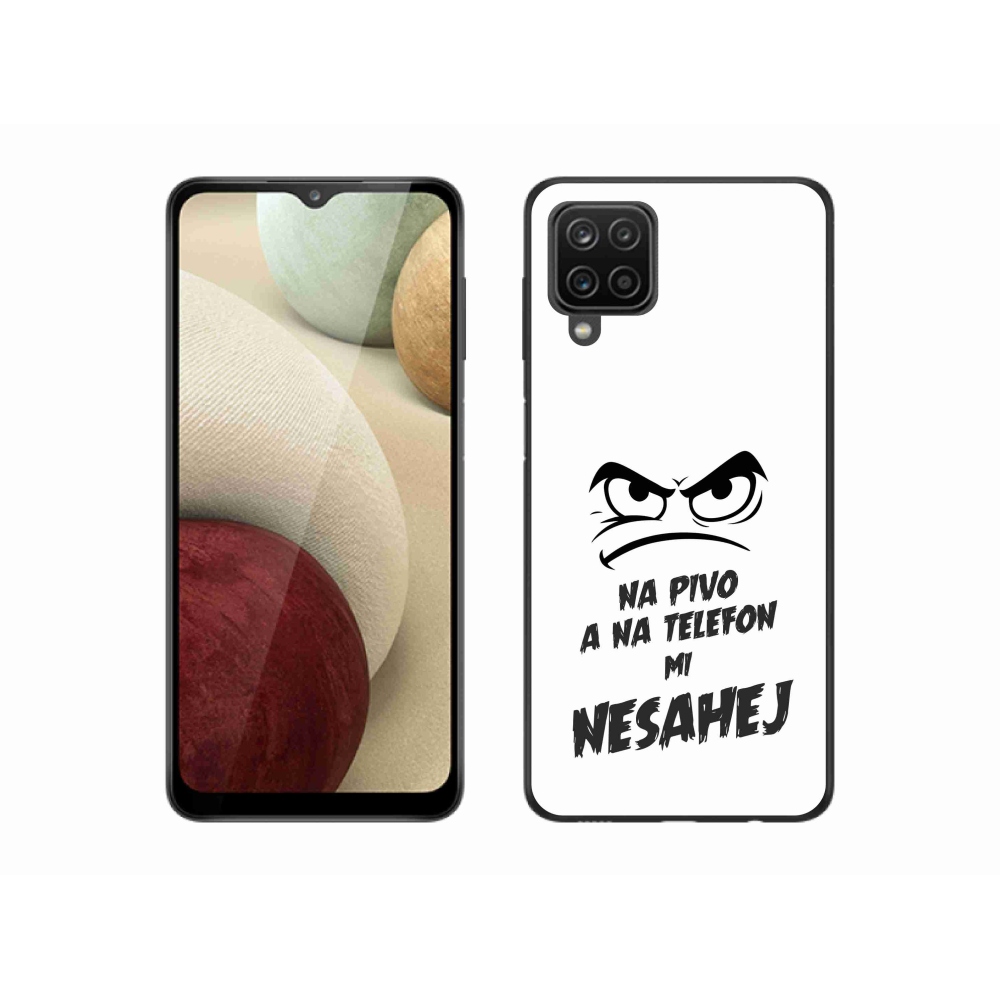 Gelový kryt mmCase na Samsung Galaxy M12 - pivní motiv 2 bílé pozadí
