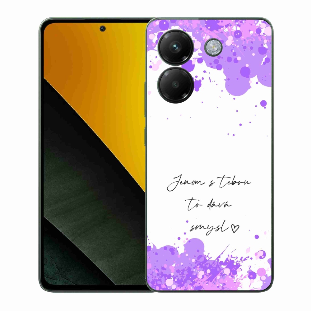 Gelový kryt mmCase na Xiaomi Poco M7 Pro 5G - zamilovaný text bílé pozadí