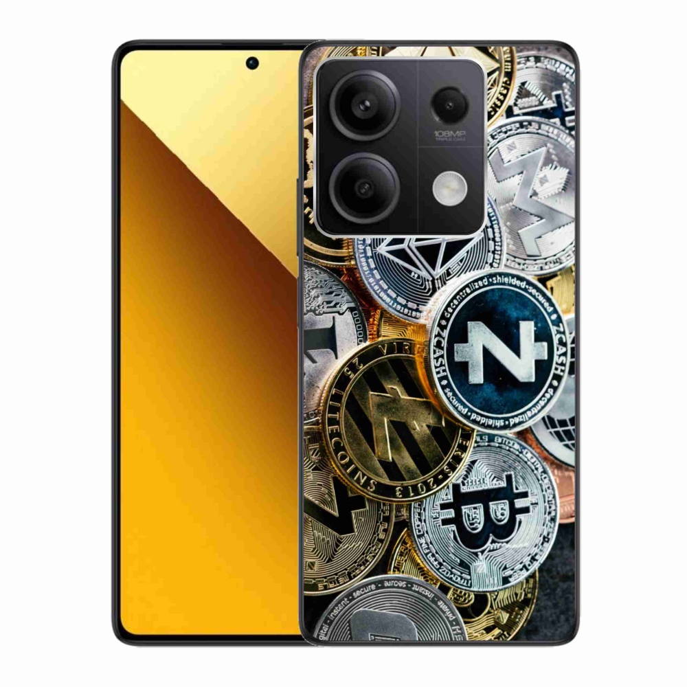 Gelový kryt mmCase na Xiaomi Redmi Note 13 5G - kryptoměny