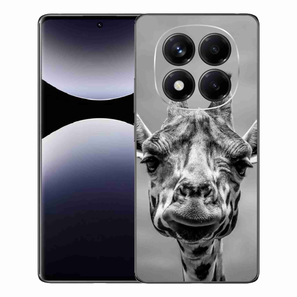 Gelový kryt mmCase na Xiaomi Redmi Note 14 Pro - černobílá žirafa
