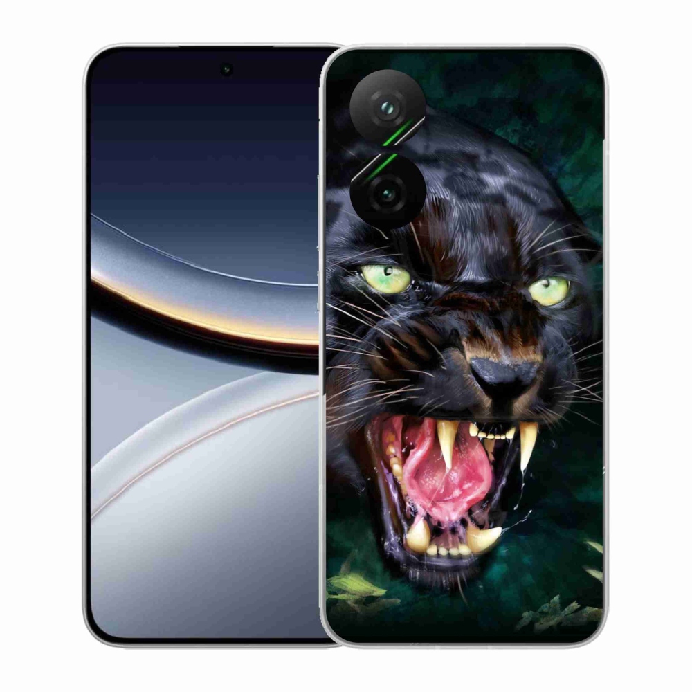 Gelový kryt mmCase na Xiaomi Poco F7 5G - rozzuřený černý panter