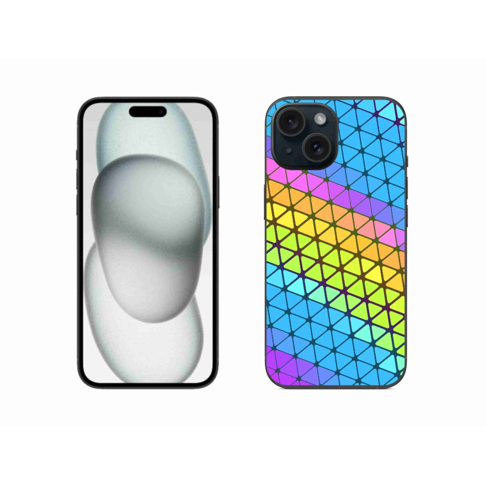 Gelový kryt mmCase na iPhone 15 - abstraktní motiv 16