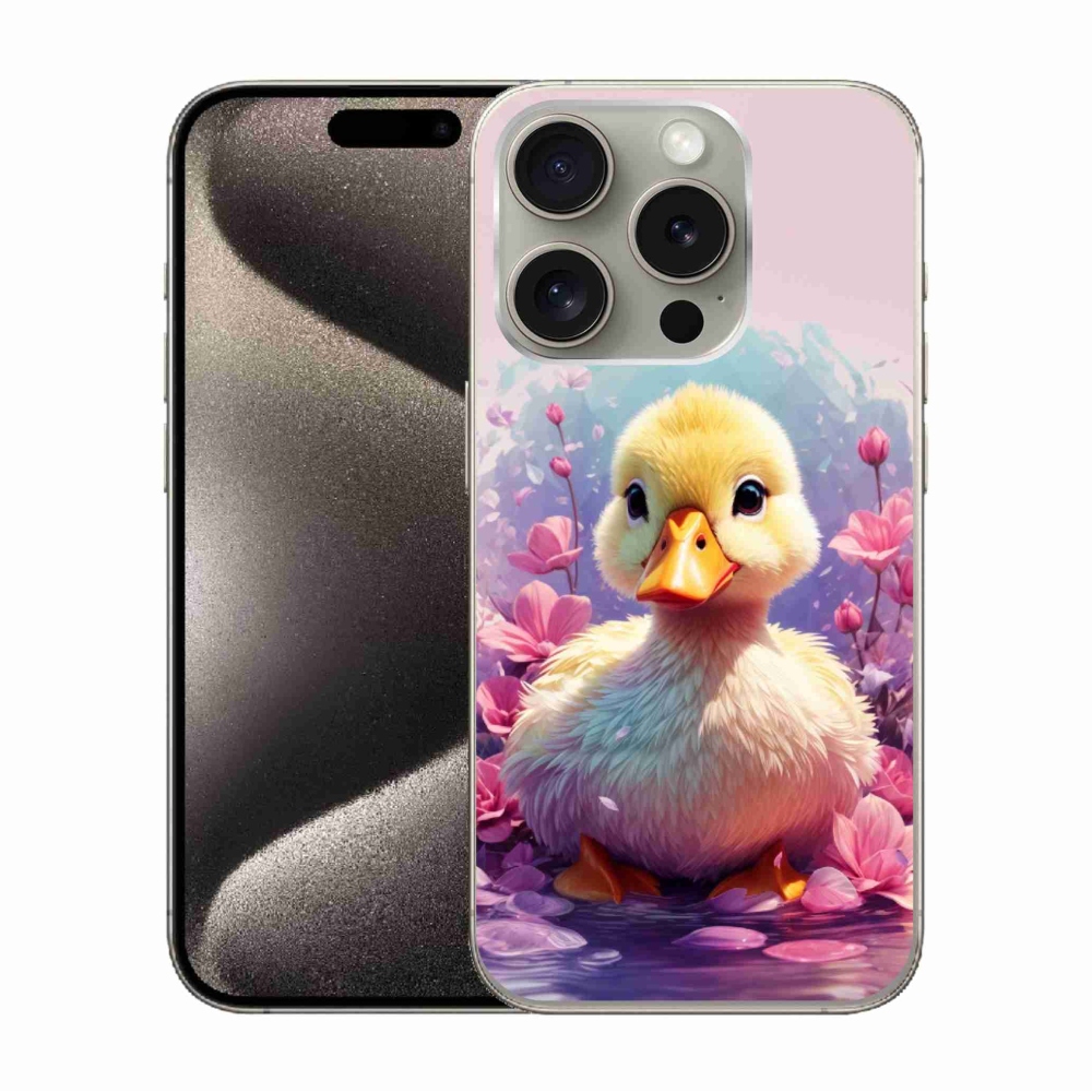 Gelový kryt mmCase na iPhone 15 Pro - kachnička