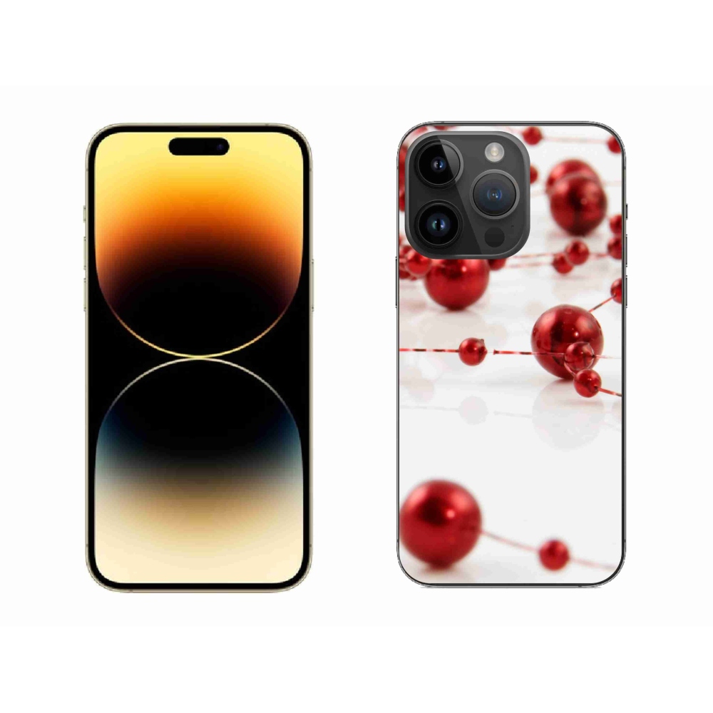 Gelový kryt mmCase na iPhone 14 Pro Max - vánoční řetěz