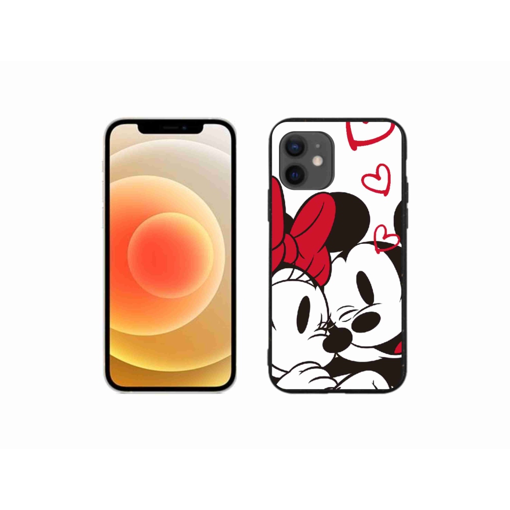 Gelový kryt mmCase na iPhone 12 mini - minnie a mickey