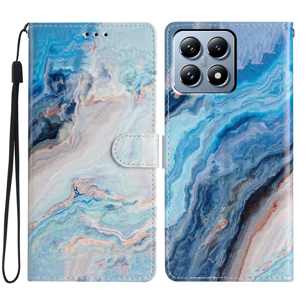 Unique knížkové pouzdro na Xiaomi 15T Pro - modrý mramor
