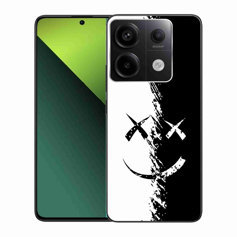 Gelový kryt mmCase na Xiaomi Redmi Note 13 Pro 5G/Poco X6 5G - černobílý smajlík