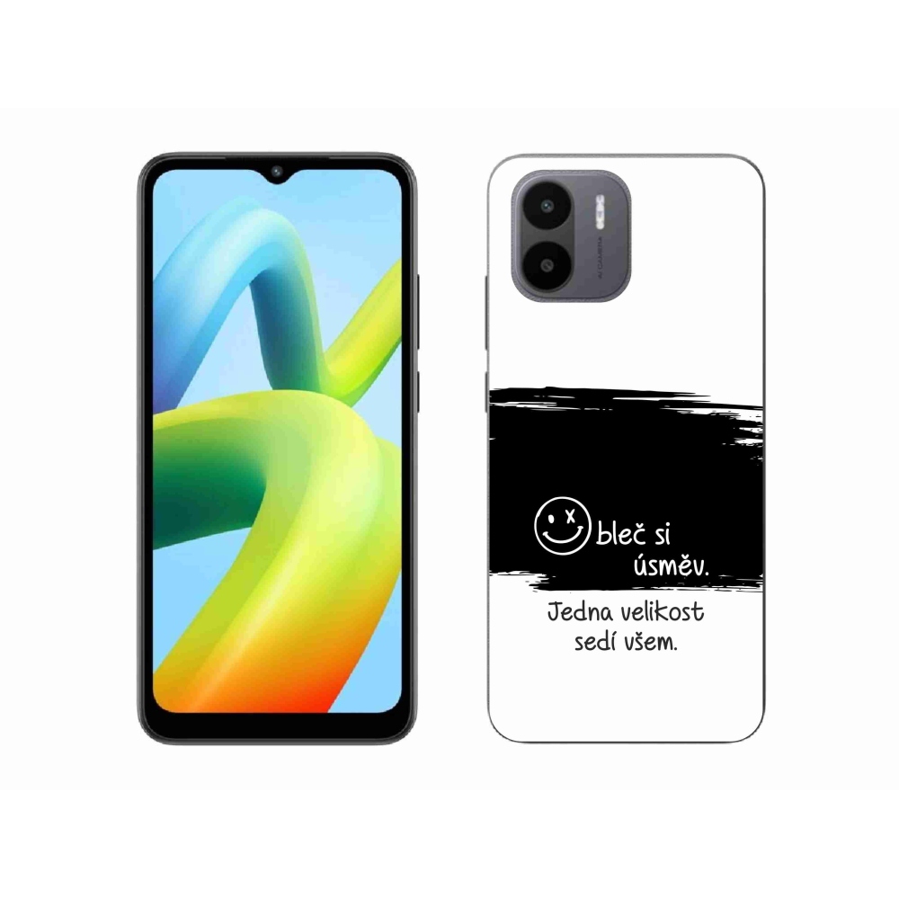 Gelový kryt mmCase na Xiaomi Redmi A1 - vtipný text 8 černobílé pozadí