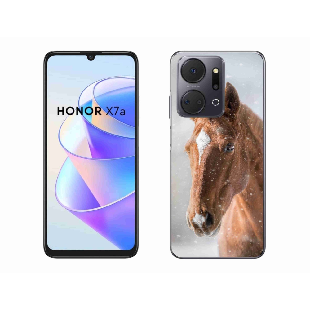 Gelový kryt mmCase na Honor X7a - hnědý kůň 2