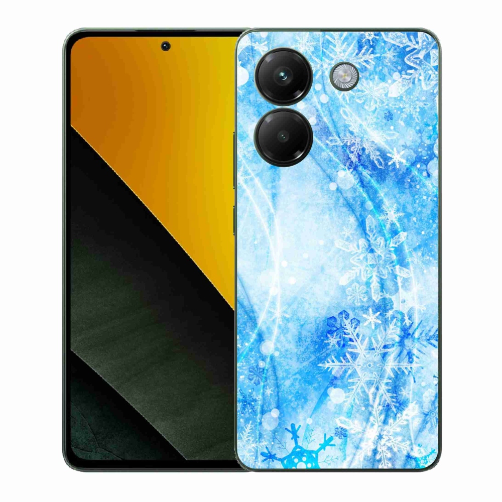 Gelový kryt mmCase na Xiaomi Poco M7 Pro 5G - sněhové vločky