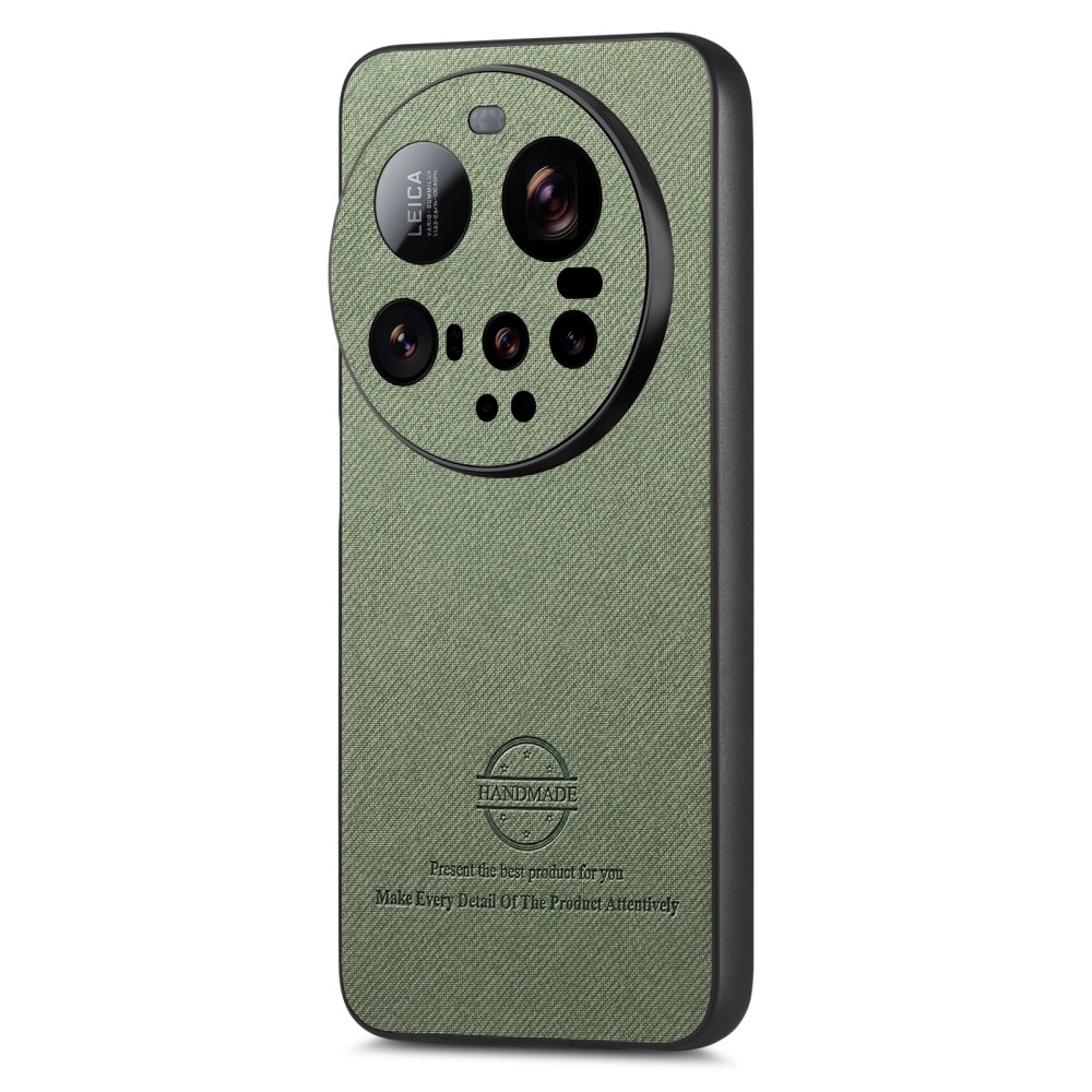 Crafted gelový obal s umělou kůží na Xiaomi 15 Ultra - zelený