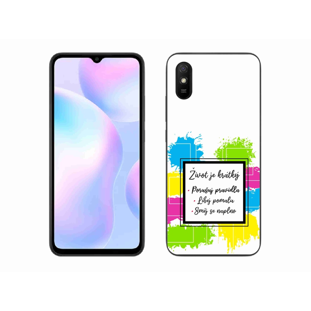 Gelový kryt mmCase na Xiaomi Redmi 9AT - citát 5 bílé pozadí