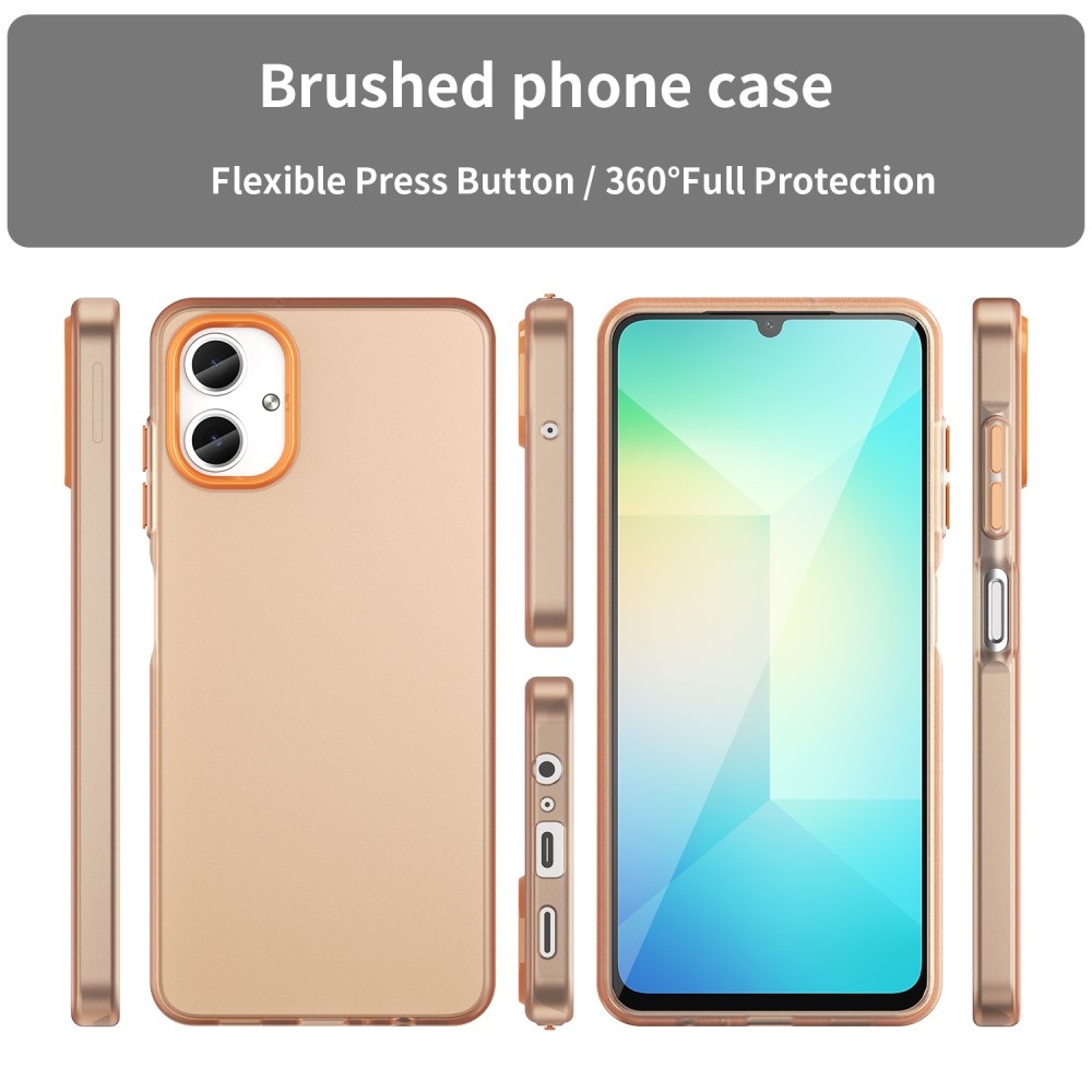 Candys matný gelový obal na Samsung Galaxy A06 4G - oranžový