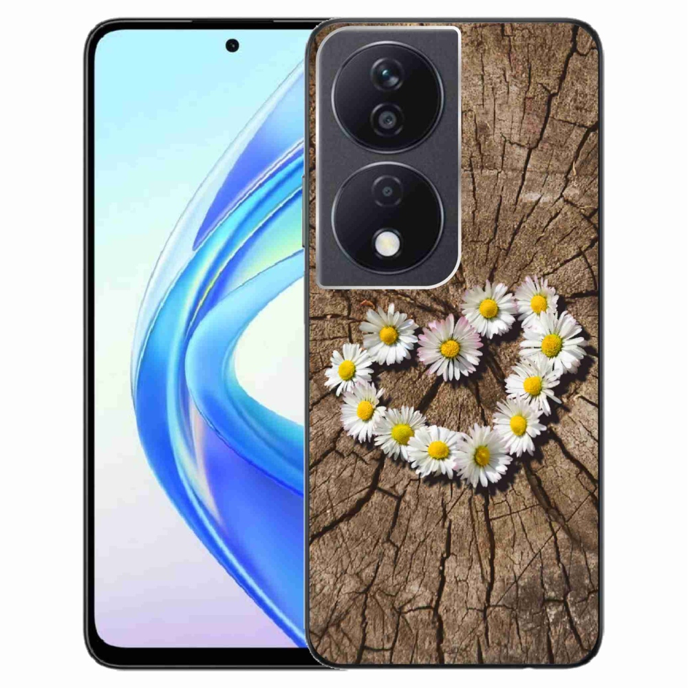 Gelový kryt mmCase na Honor X7b/Honor 90 Smart - srdce z kopretin
