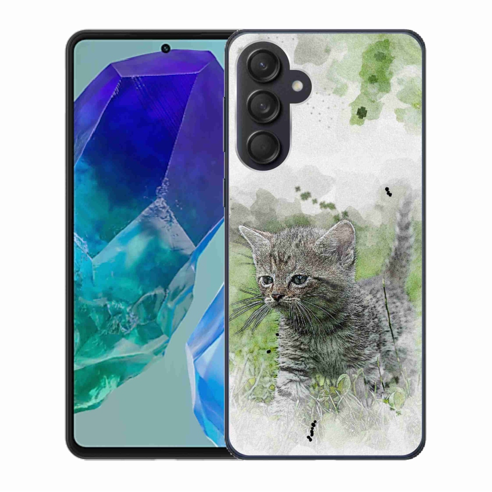 Gelový kryt mmCase na Samsung Galaxy M55 5G - roztomilé kotě 1