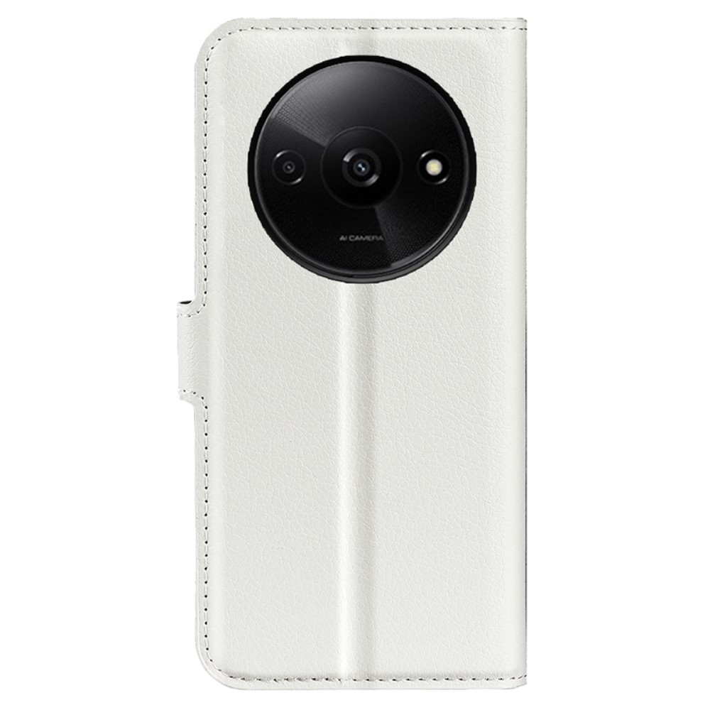Litchi knížkové pouzdro na Xiaomi Redmi A3 - bílé